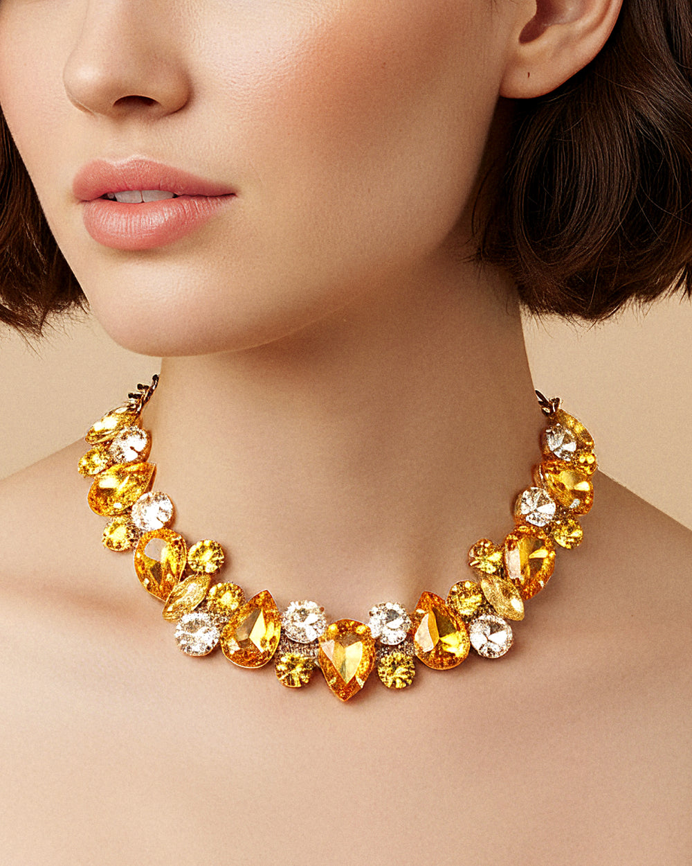PET IT ON Cluster Necklace - Citrine Yellow - ARTĒ Madrid