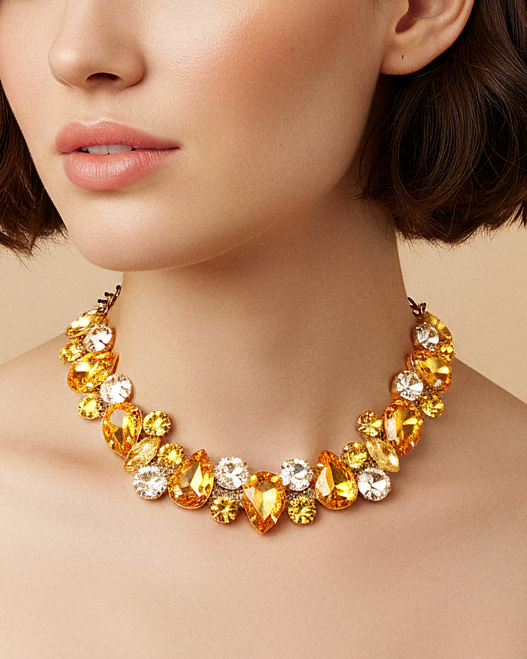 PET IT ON Cluster Necklace - Citrine Yellow - ARTĒ Madrid