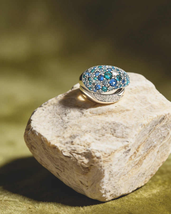 SIERRA Pavé Open Dome Ring - ARTĒ Madrid