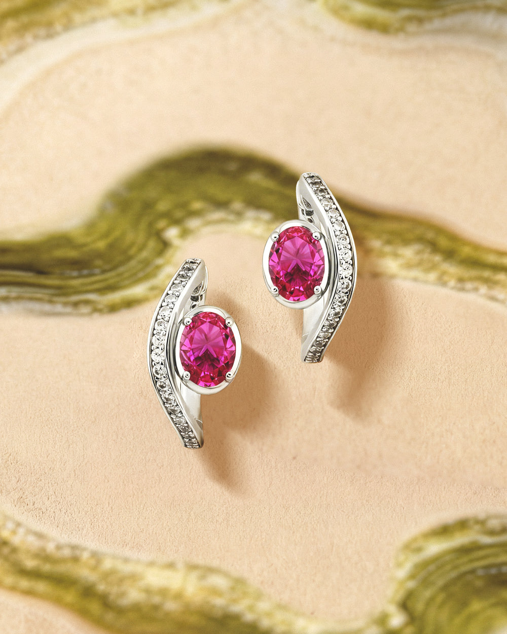 SIERRA Pavé Contour Hoop Earrings - ARTĒ Madrid