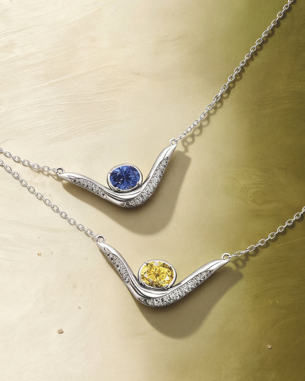 SIERRA Sculpted Pavé Contour Necklace - ARTĒ Madrid