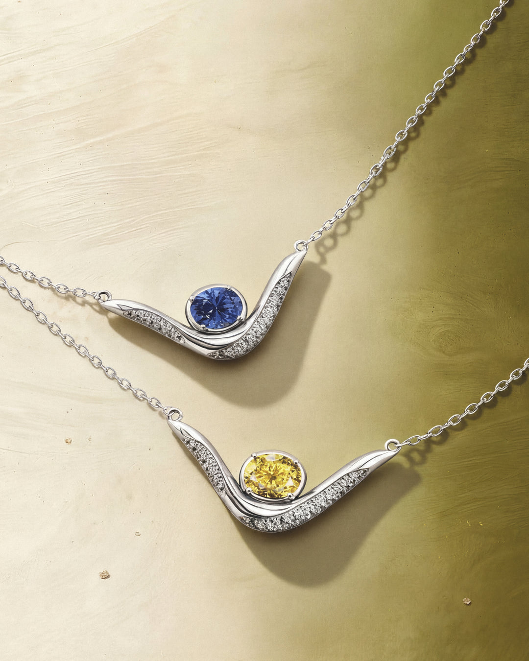SIERRA Sculpted Pavé Contour Necklace - ARTĒ Madrid