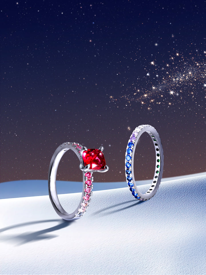 SPRINKLES Pavé Solitaire Ring