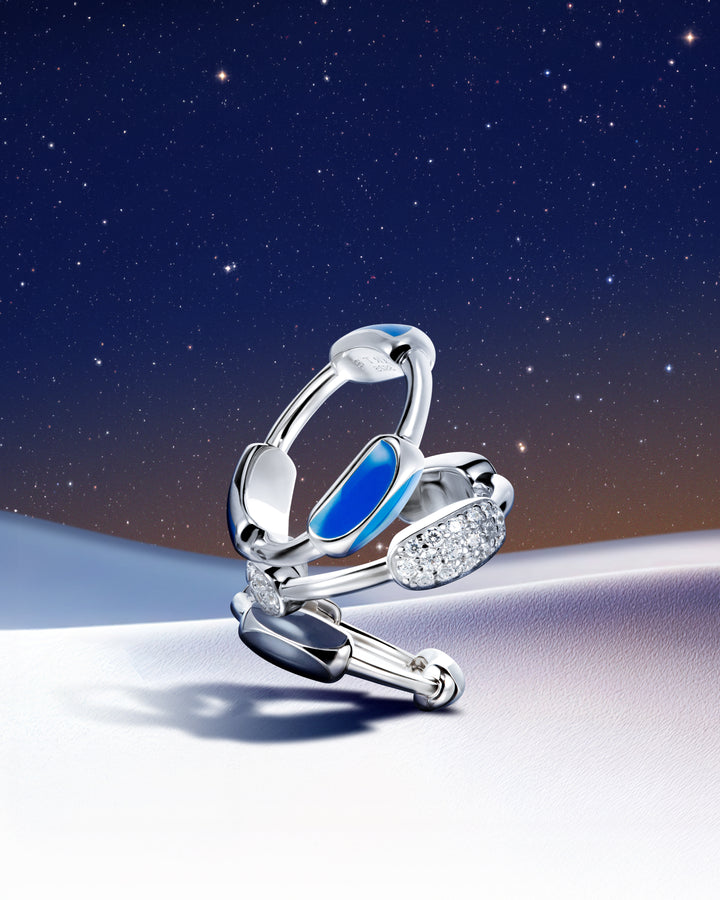 TOGGLE Pavé Pillow Dome Ring - White Gold