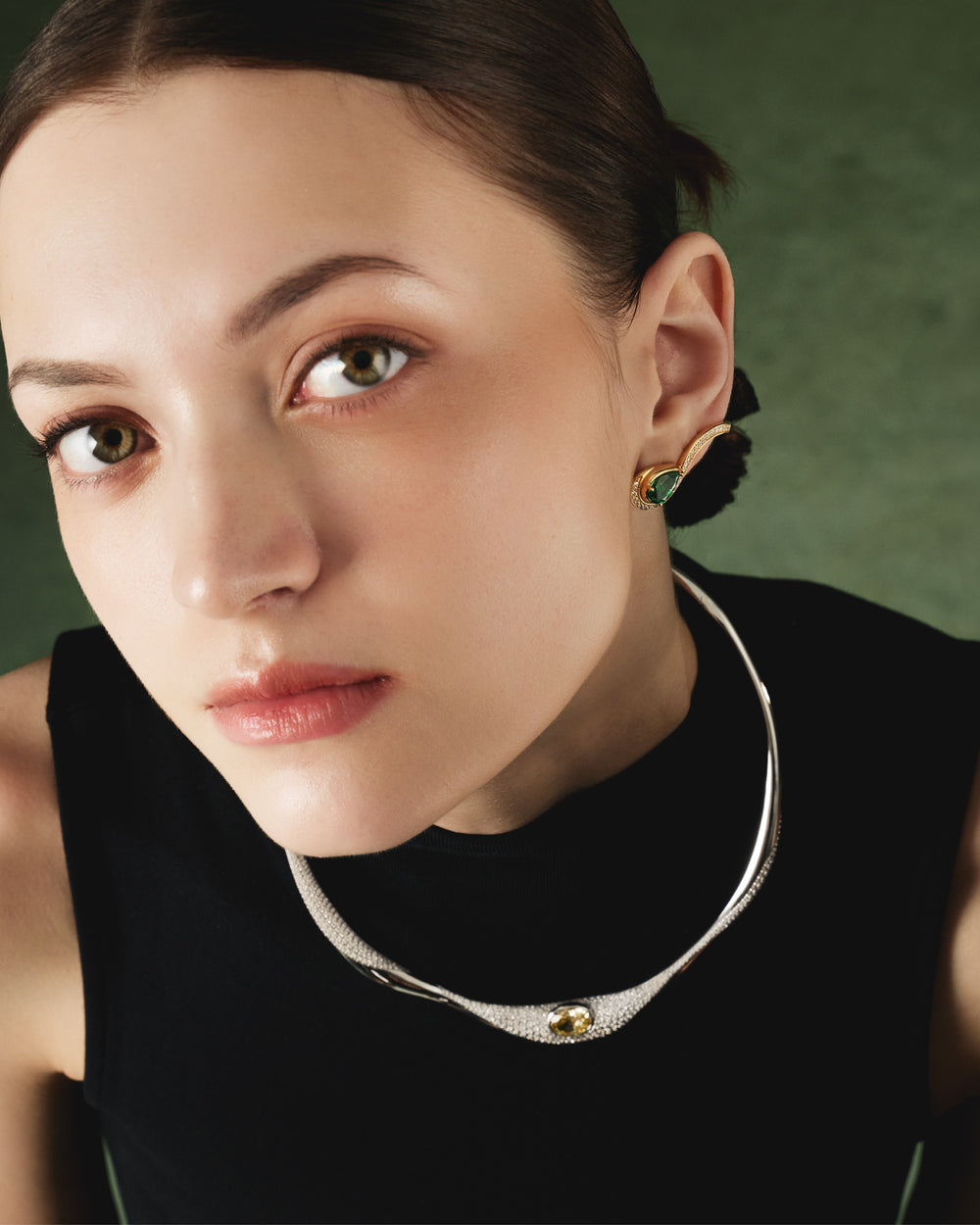 SIERRA Pavé Contour Climber Earrings - ARTĒ Madrid