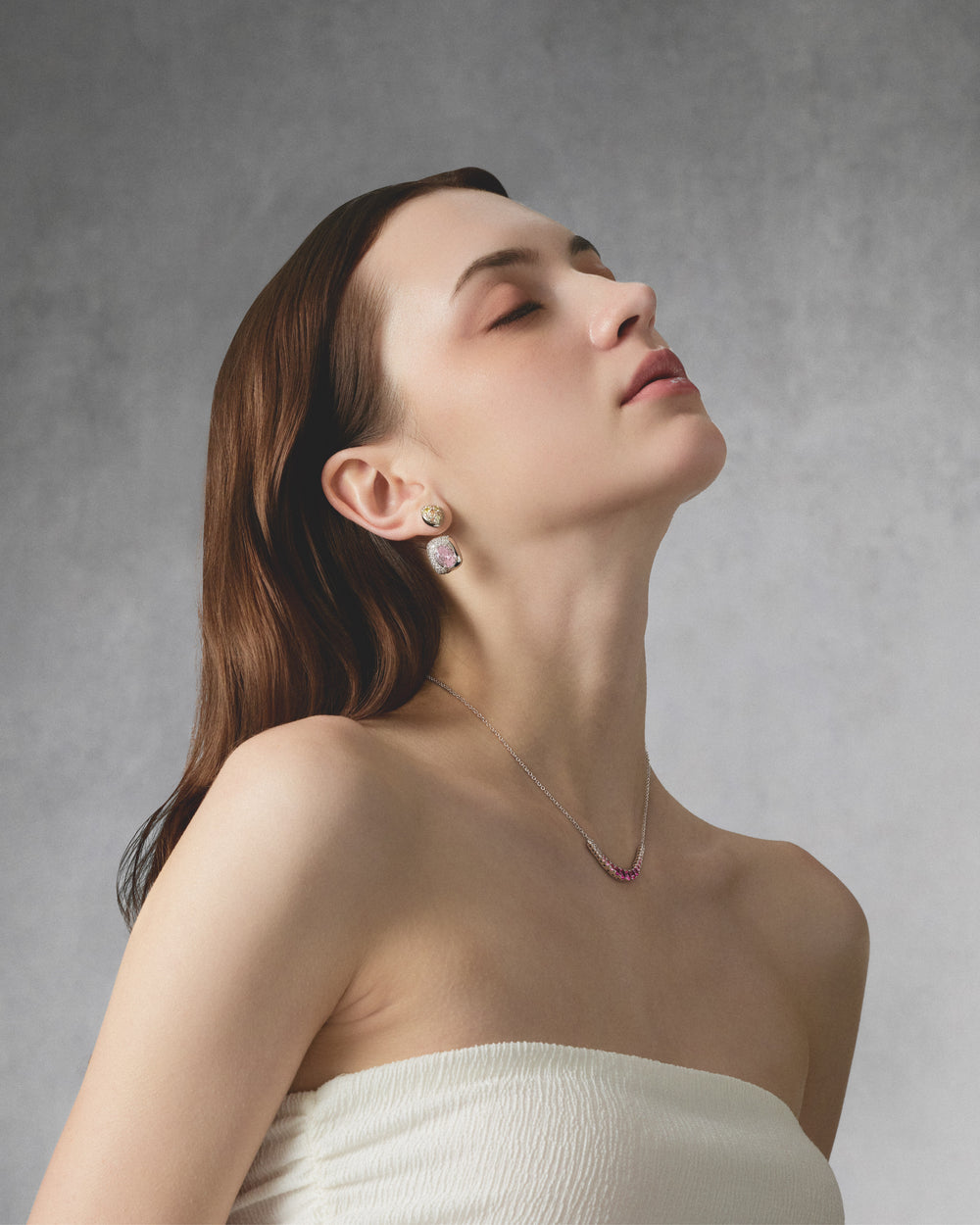 SIERRA Pavé Contour Convertible Stud Earrings with Drop Pendants - ARTĒ Madrid
