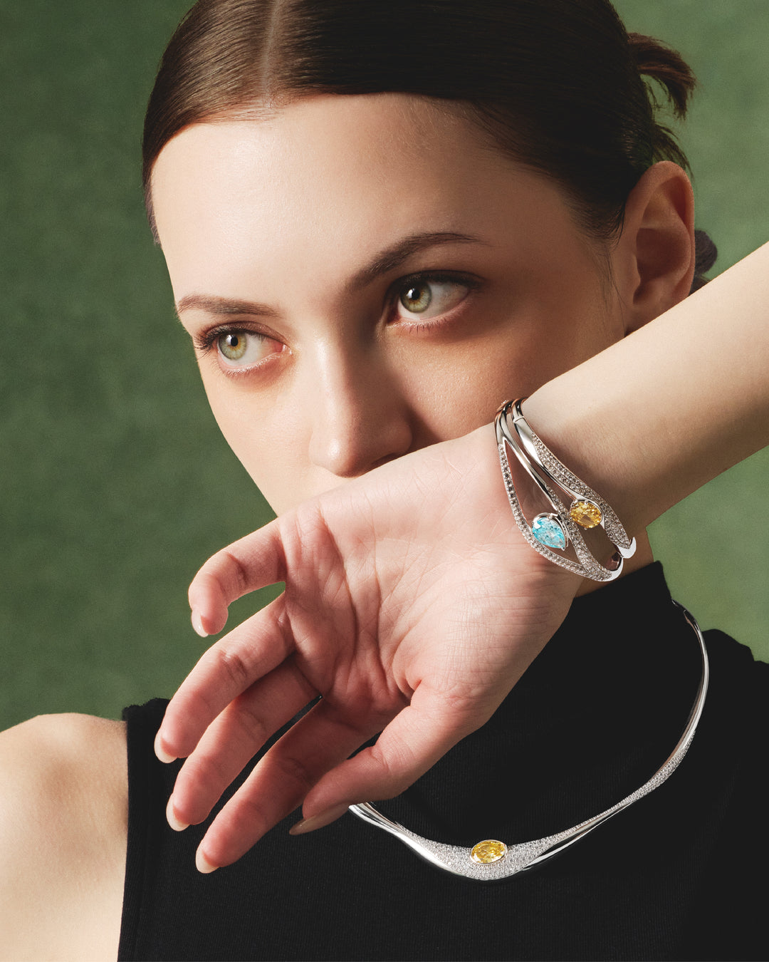 SIERRA Pavé Contour Bangle - ARTĒ Madrid