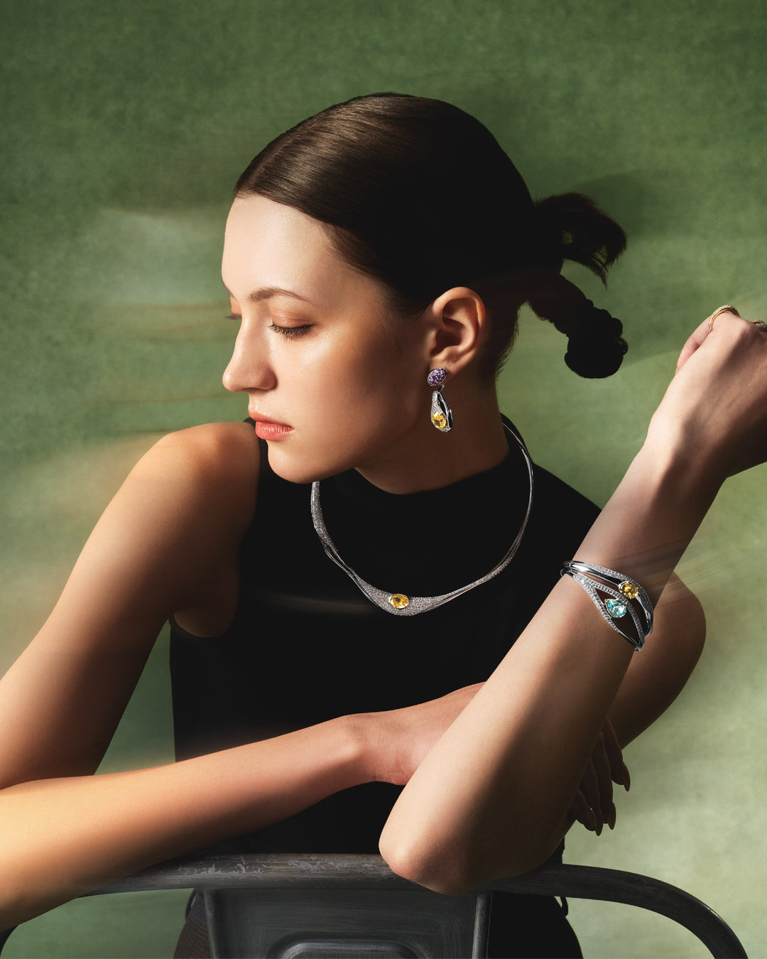 SIERRA Pavé Contour Bangle - ARTĒ Madrid