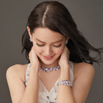 Deseo Grand Multicolor Stone Necklace - Purple x White