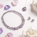 Deseo Grand Multicolor Stone Necklace - Purple x White
