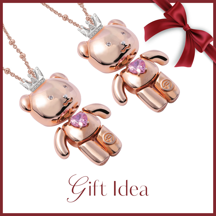 The Best Gift Idea - BFF Bear Necklace with Crown - ARTE Madrid