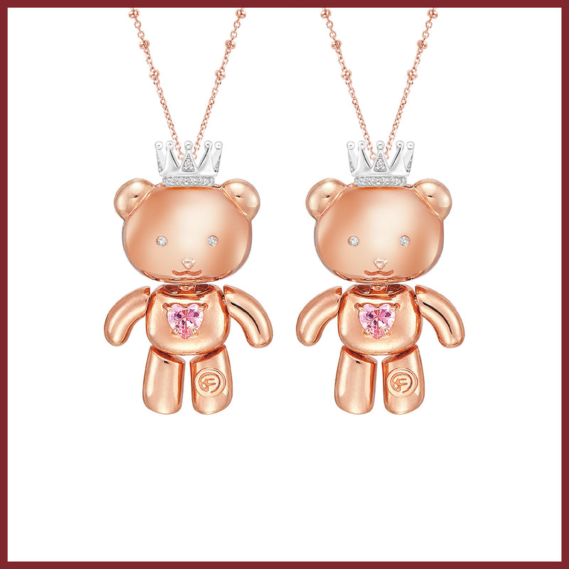The Best Gift Idea - BFF Bear Necklace with Crown