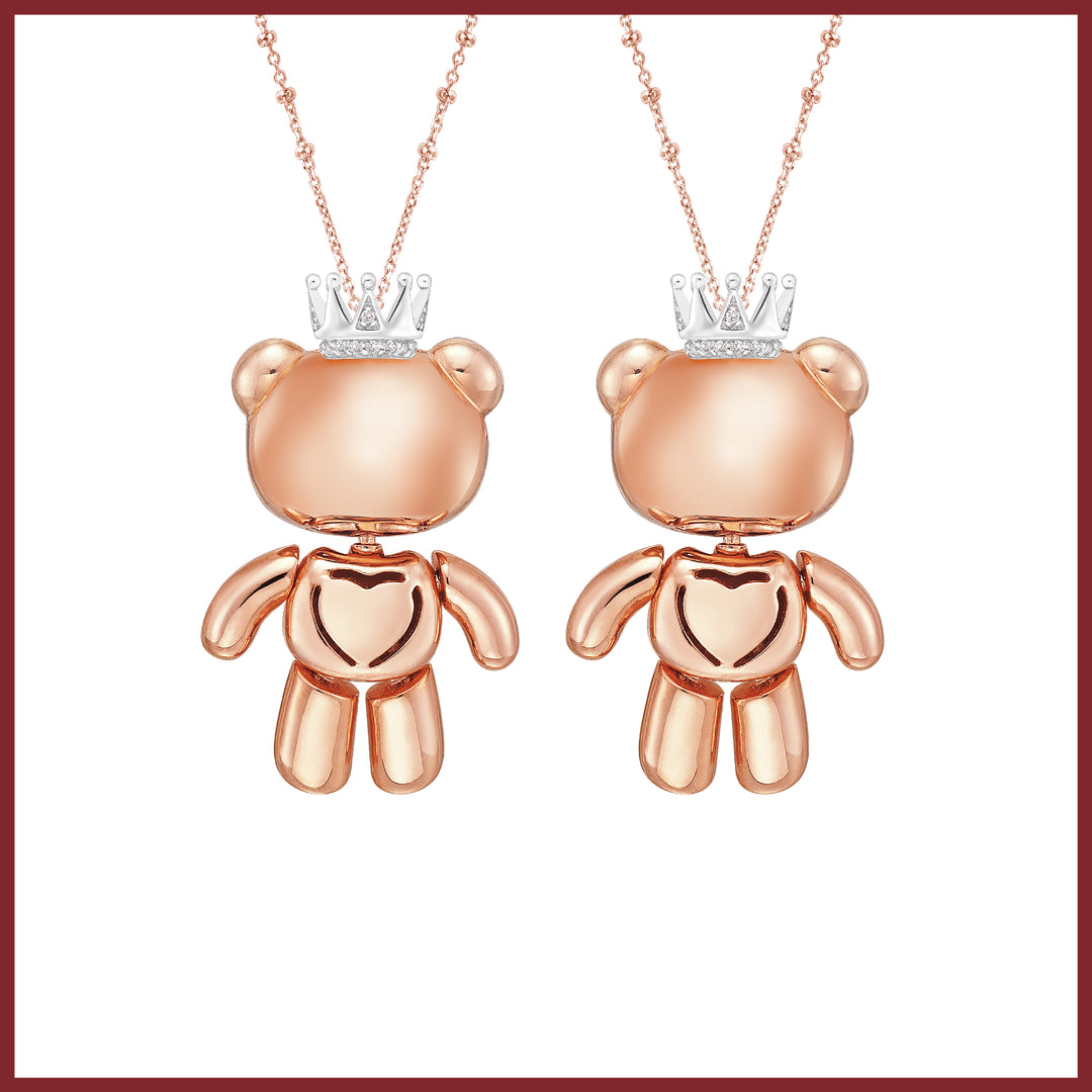 The Best Gift Idea - BFF Bear Necklace with Crown - ARTE Madrid