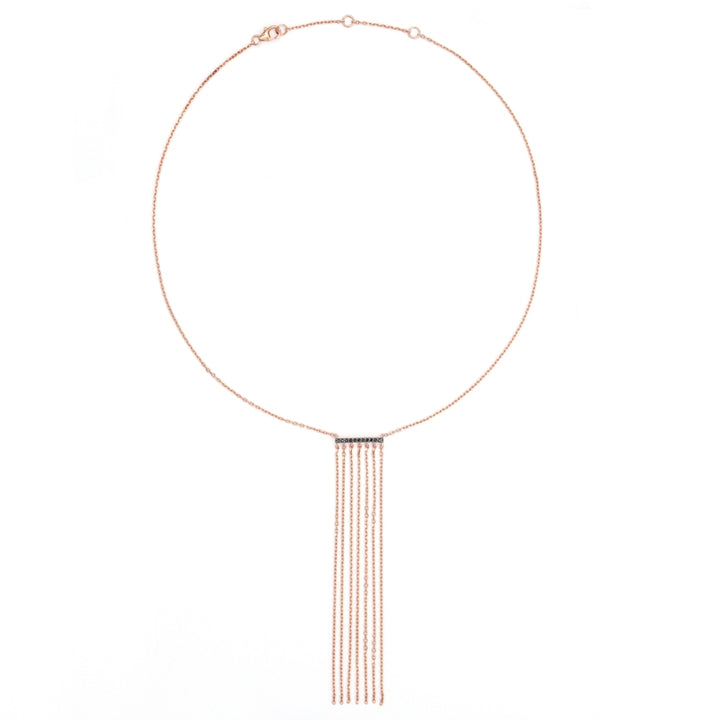 Dainty Fringe Necklace (Black) - ARTE Madrid