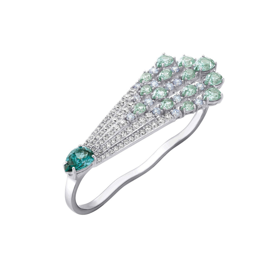Ocean Miracle Jellyfish Dance Double Finger Ring (Free Size) - ARTE Madrid