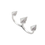 Frost Collection Double Finger Ring (Free Size)