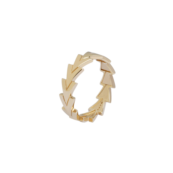 Reversed A Collection Vibrant V Series Gold Plated Ring - ARTE Madrid