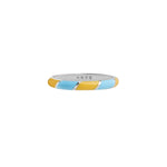 Color Me 120V Twisted Ring - Yellow x Light Blue