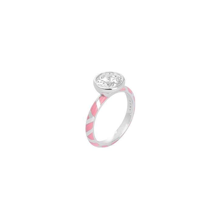 Color Me 120V Solitaire Geometric Ring - Pink - ARTE Madrid