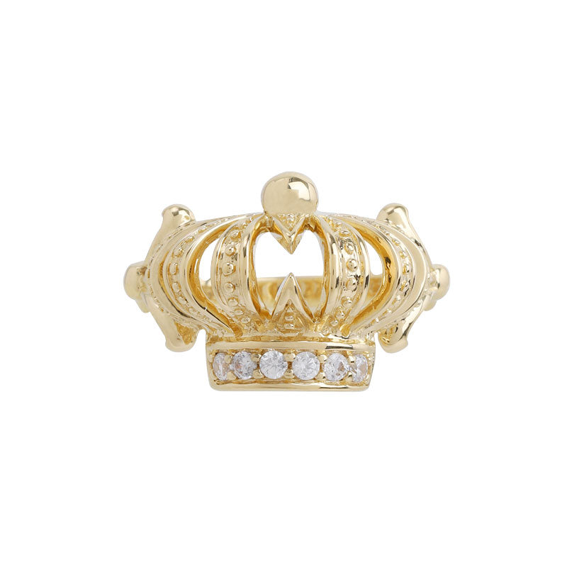 A to Z White Gemstone Small Crown 戒指